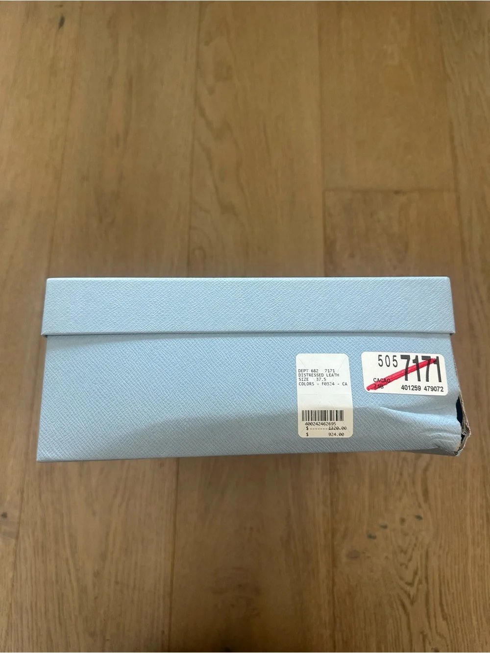 Authentic Prada Milano Designer Shoe Box w/ Original Tissue Paper Luxury Storage